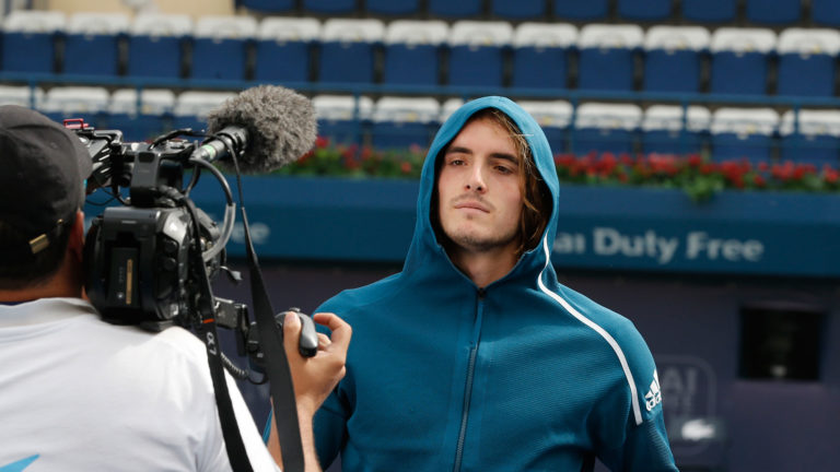 Stefanos Tsitsipas Does Parkour Dubai Duty Free Tennis Championships