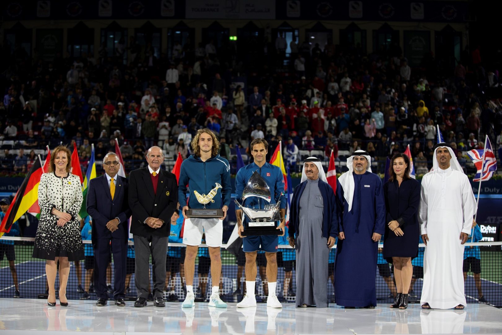 Prize Presentation Roger Federer & Stefanos Tsitsipas 2019