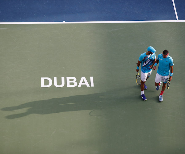 Dubai, United Arab Emirates. March 02, 2023, Dubai, United Arab Emirates.  March 02, 2023 Novak Djokovic of Serbia celebrates victory over Hubert  Hurkacz of Poland during their ATP 500 Dubai Duty Free