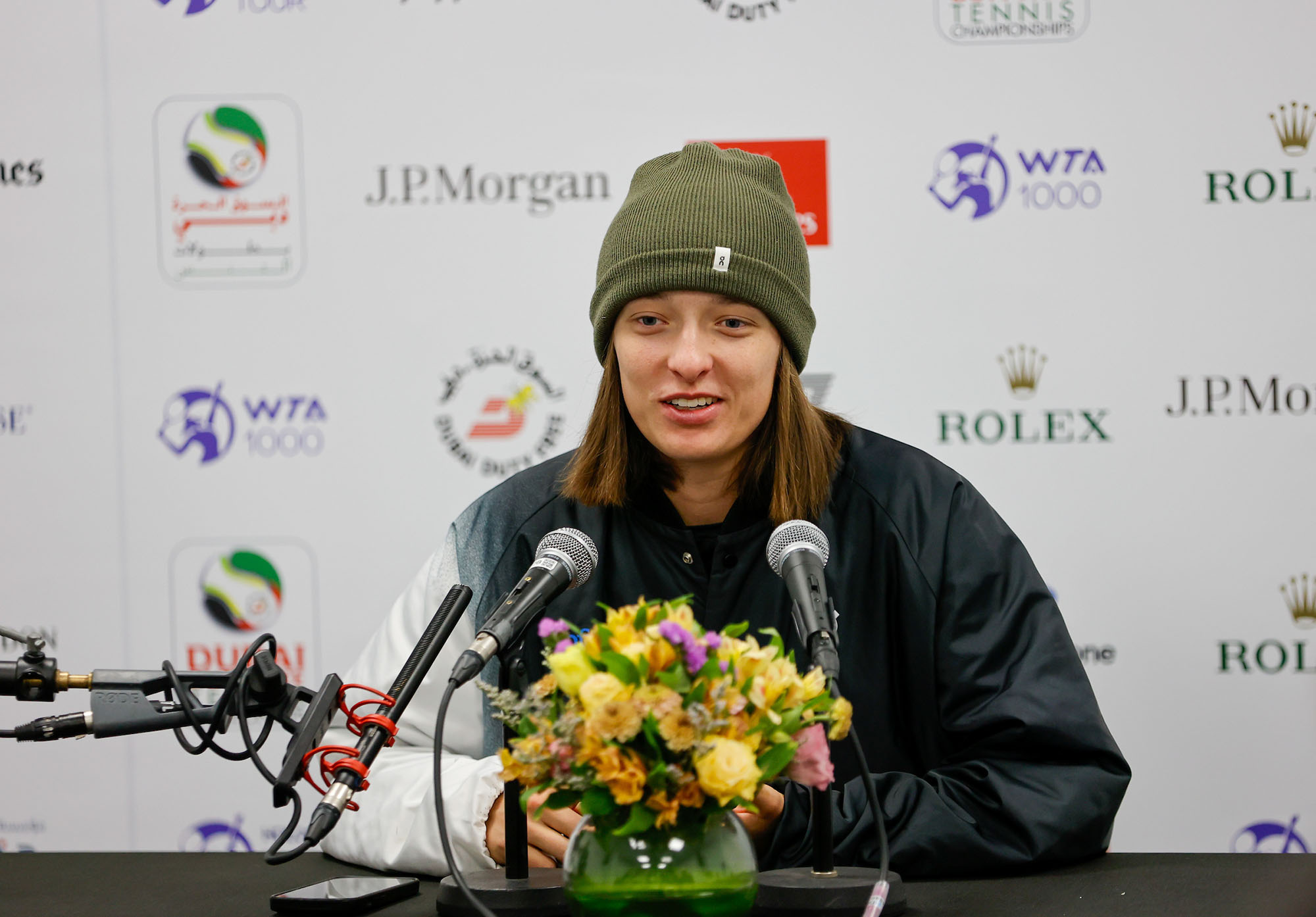 Iga Swiatek SF Press Conference 2024 Dubai Duty Free Tennis