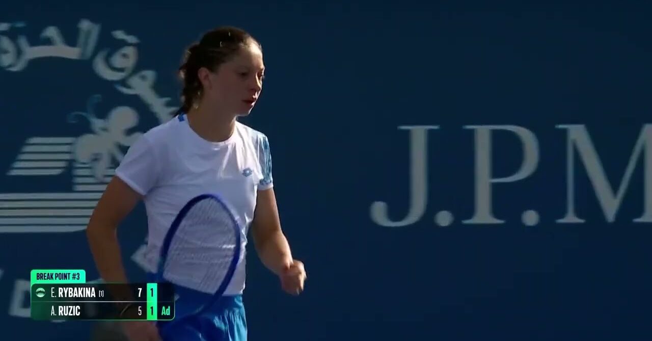 WTA tennis player approaching the court