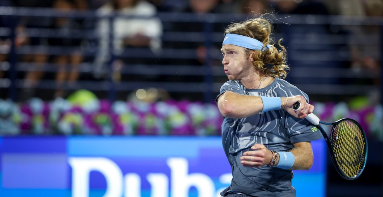 ATP player mid action