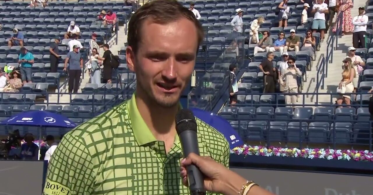 ATP player smiling during an interview