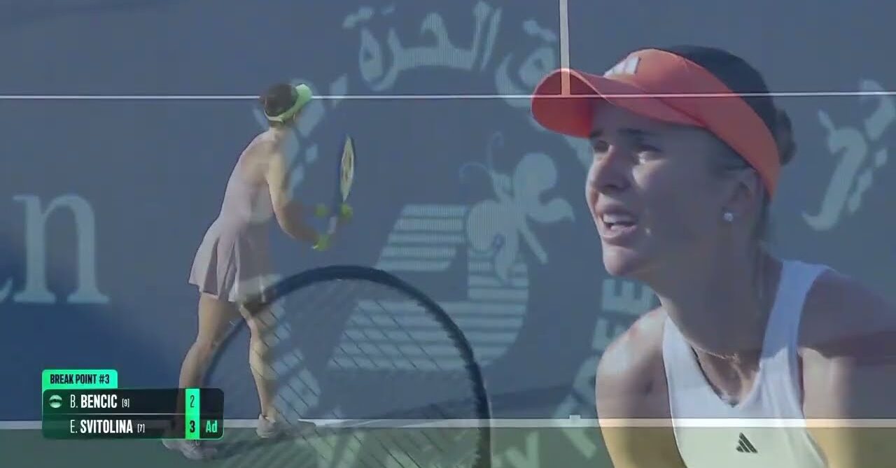 fade out image where you can see the perspective of both WTA players