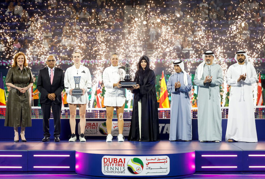WTA Dubai Duty Free Tennis Championships. Singles Final ,Jessica Pegula vs Elina SvitolinaWTA Dubai Duty Free Tennis Championships. Singles Final ,winner Jessica Pegula , trophy presentation