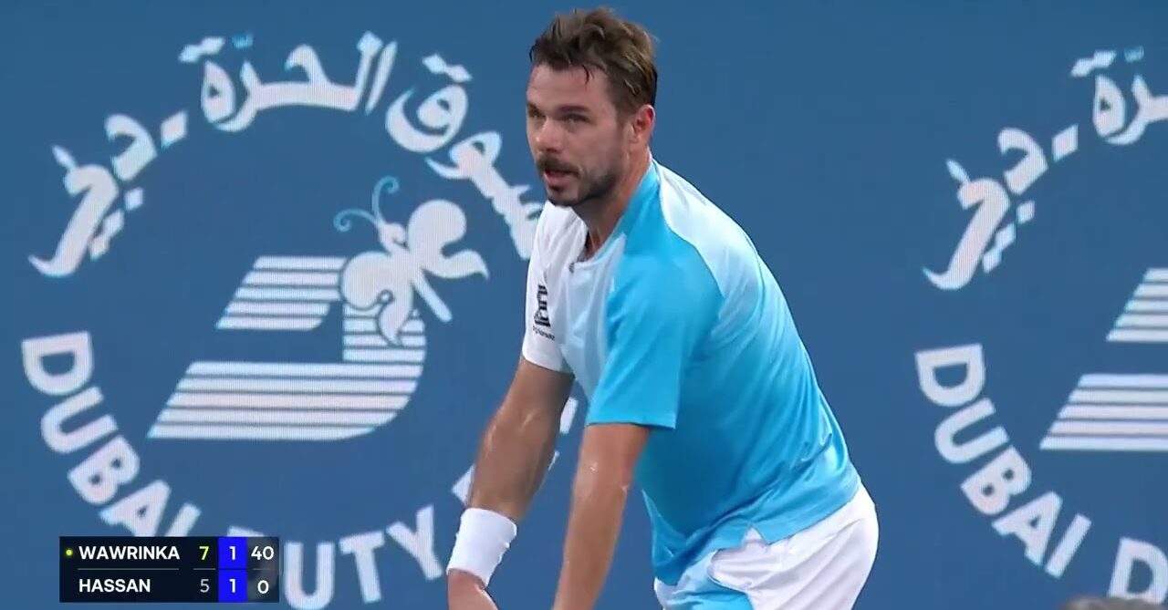 ATP player preparing to serve