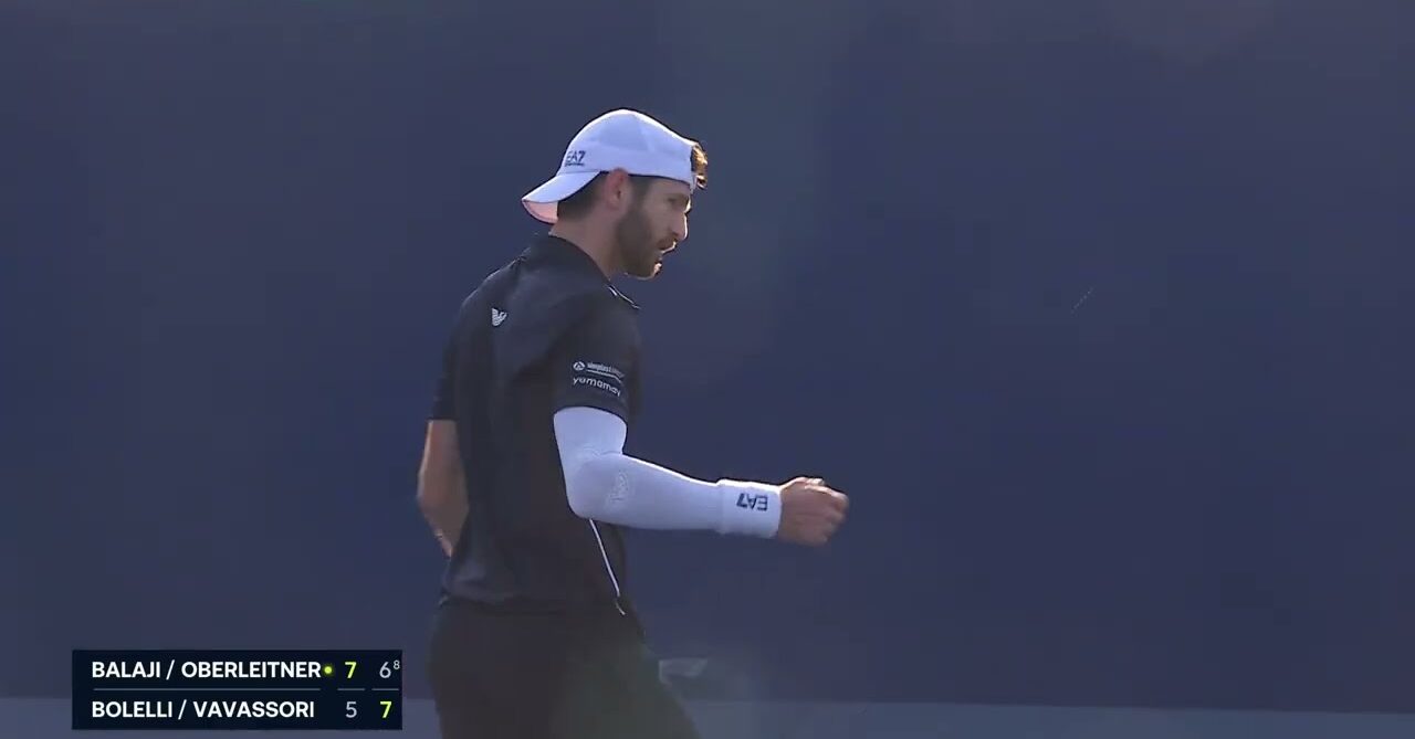 Andrea Vavassori prepares for play at the 2026 Dubai Duty Free Championship