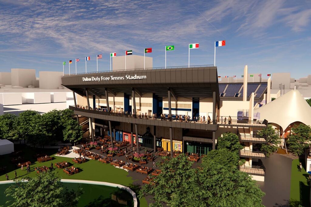 new Dubai Duty Free Tennis Stadium