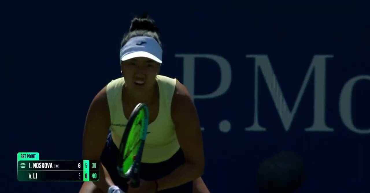 WTA player ready to return a serve